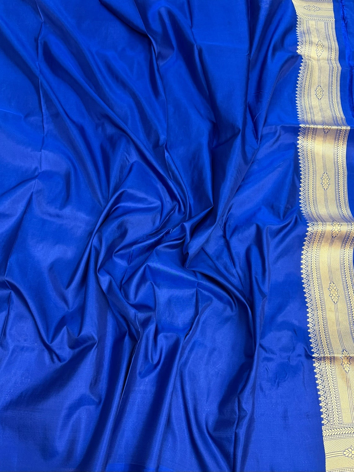 Royal Blue Banarasi Minakari Pure Katan Silk Saree