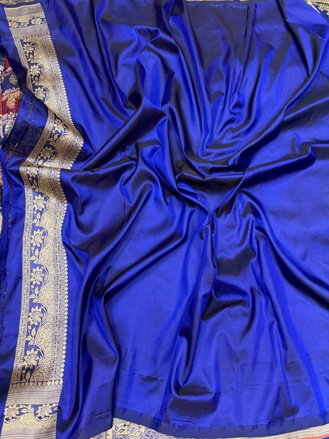 Multicolour Banarasi Pure Silk Saree – Cutwork Weave in 100% Pure Katan Silk