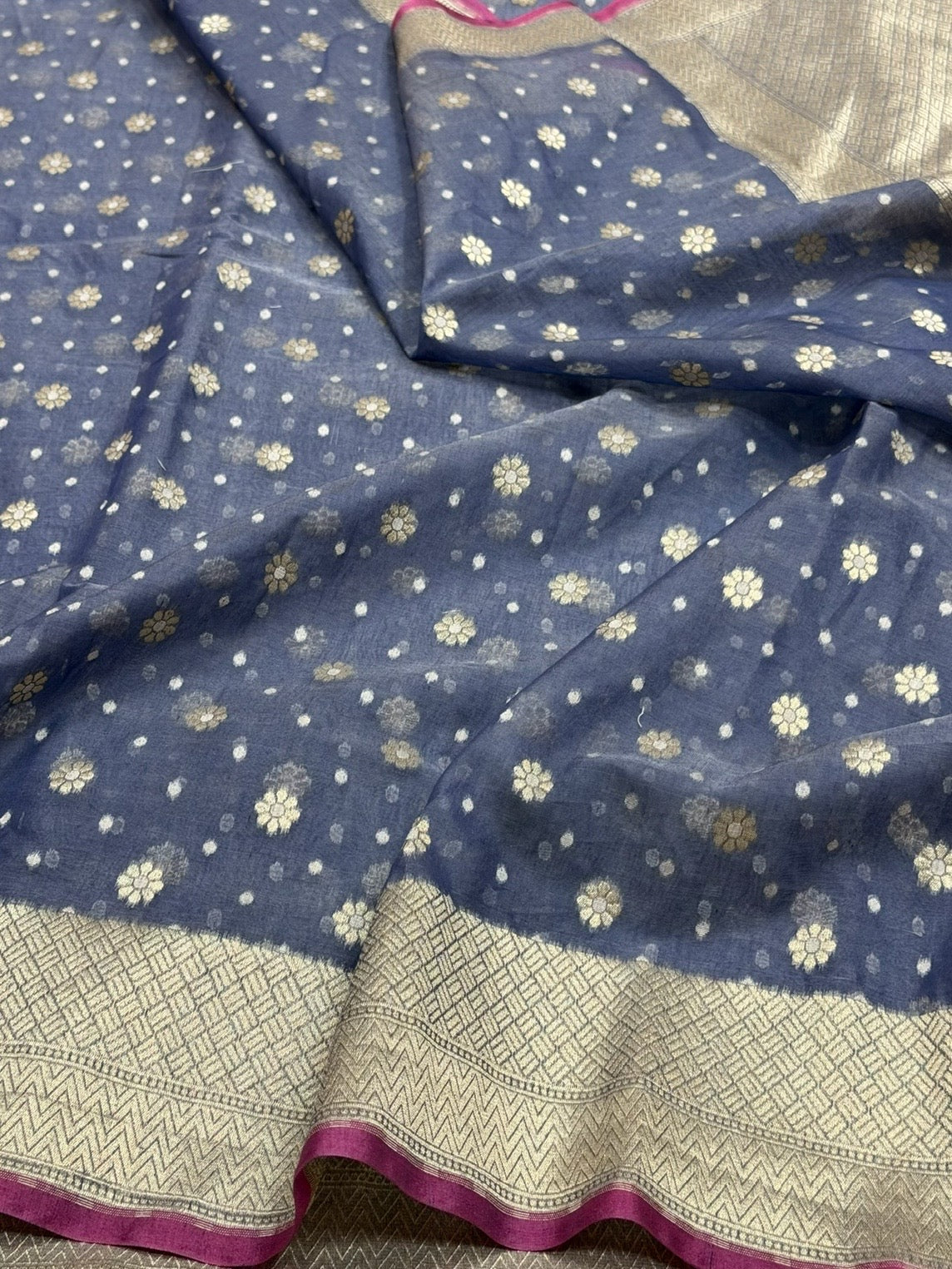 Banarasi Pure Kora Cotton Saree
