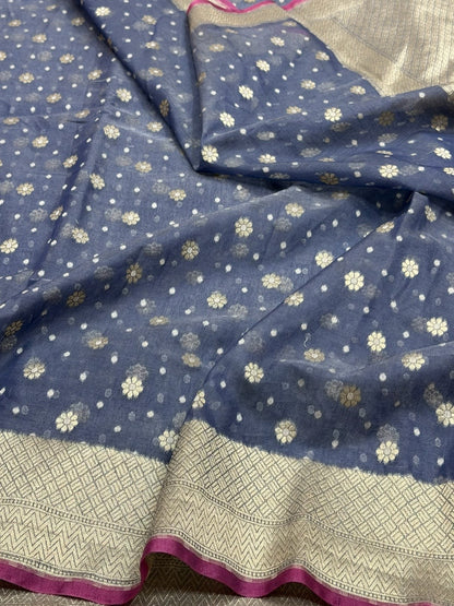 Banarasi Pure Kora Cotton Saree