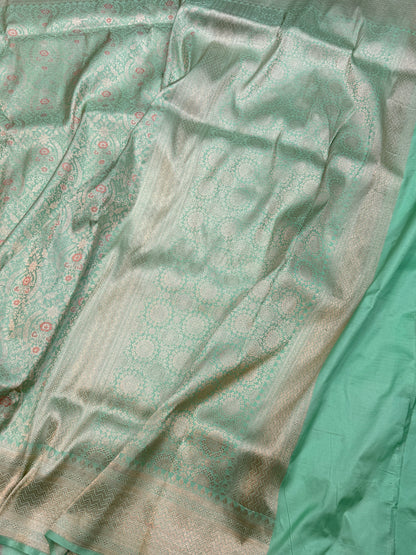 Banarasi Minakari Pure Katan Silk Brocade Saree – Rich Traditional Brocade Weave