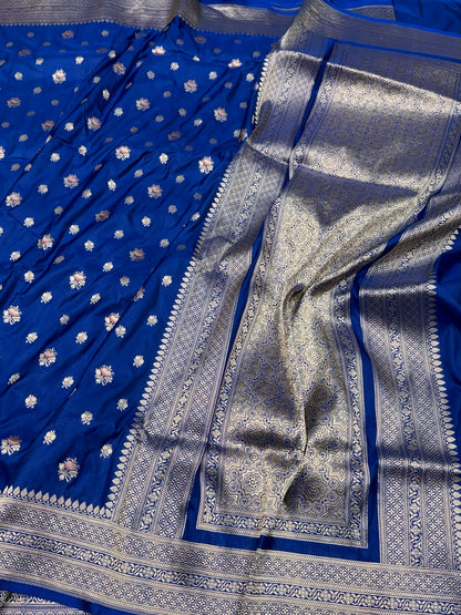 Banarasi Minakari Pure Katan Silk Saree | Pure Silk | Minakari Work | Cutwork Technique | Banarasi Katan Silk Saree