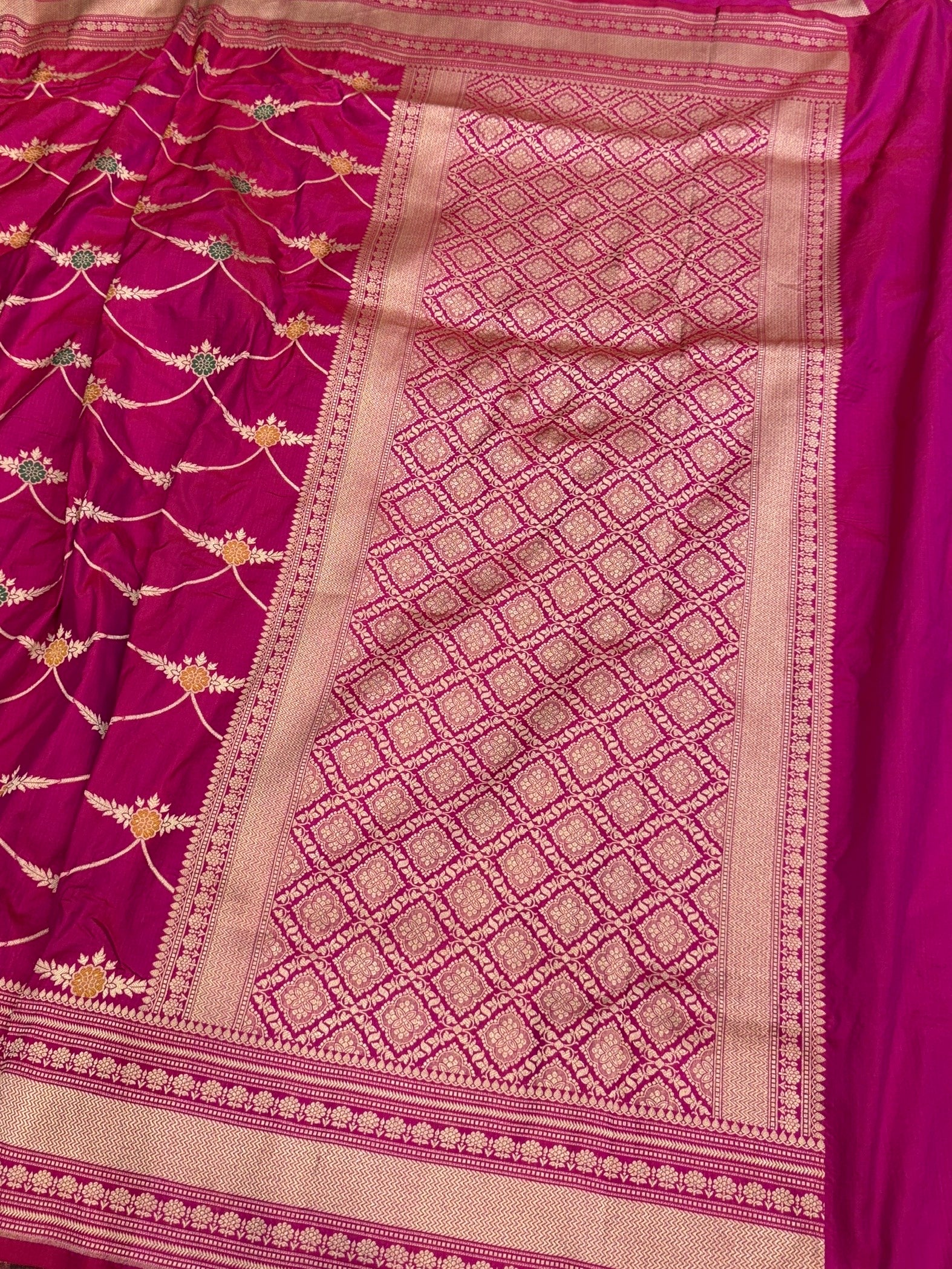 Yellow Banarasi Minakari Pure Katan Silk Saree | Pure Silk | Minakari Work | Cutwork Technique | Banarasi Katan Silk Saree