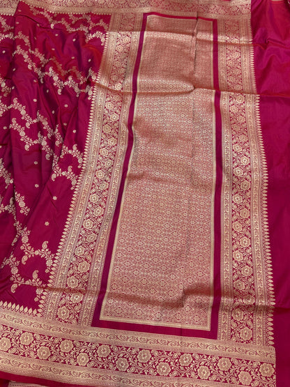 Banarasi Pure Katan Silk Saree | Pure Silk | Cutwork Technique | Banarasi Katan Silk Saree