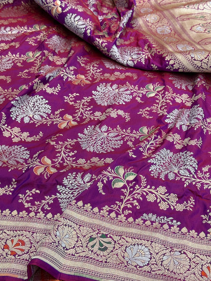 Banarasi Minakari Pure Katan Silk Saree