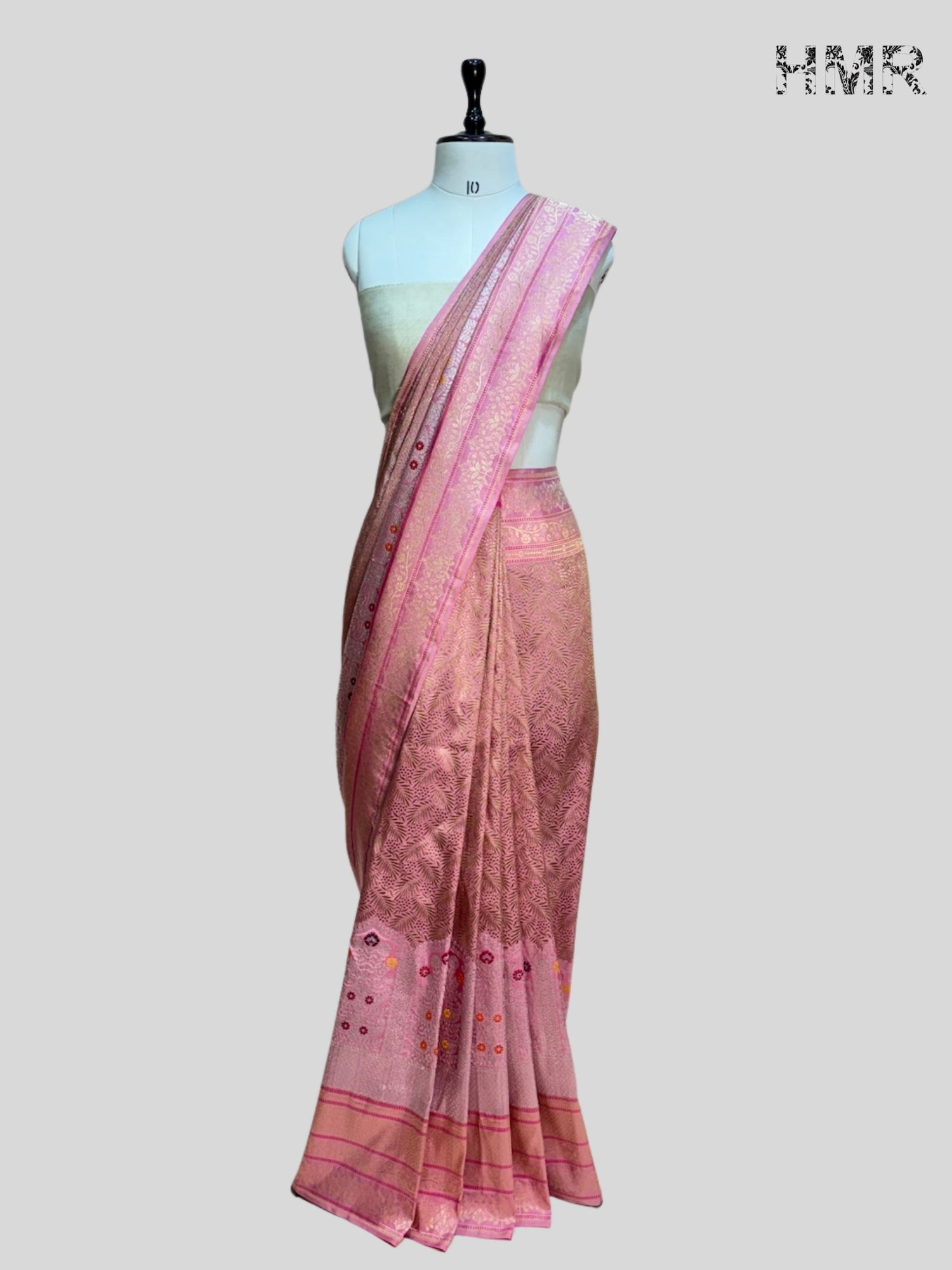 Baby Pink Handwoven Pure Banarasi Silk Saree