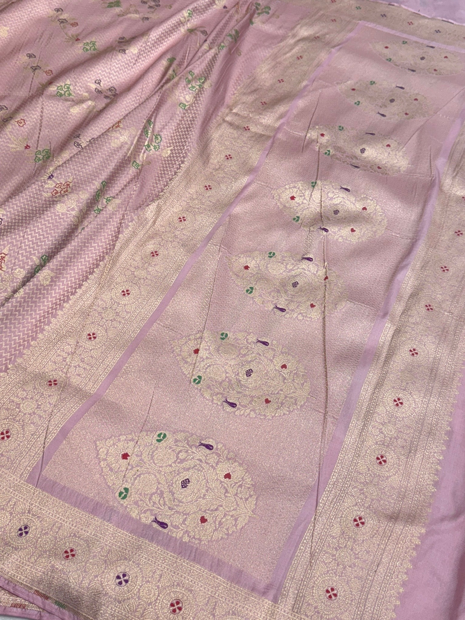 Banarasi Minakari Pure Katan Silk Brocade Saree