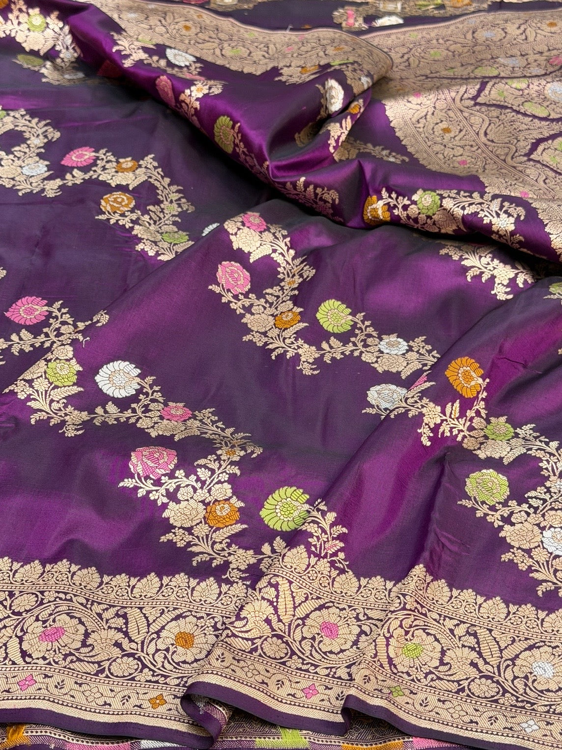 Banarasi Minakari Pure Katan Silk Saree