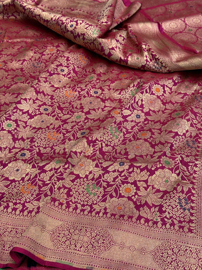 Banarasi Minakari Pure Silk Brocade Saree