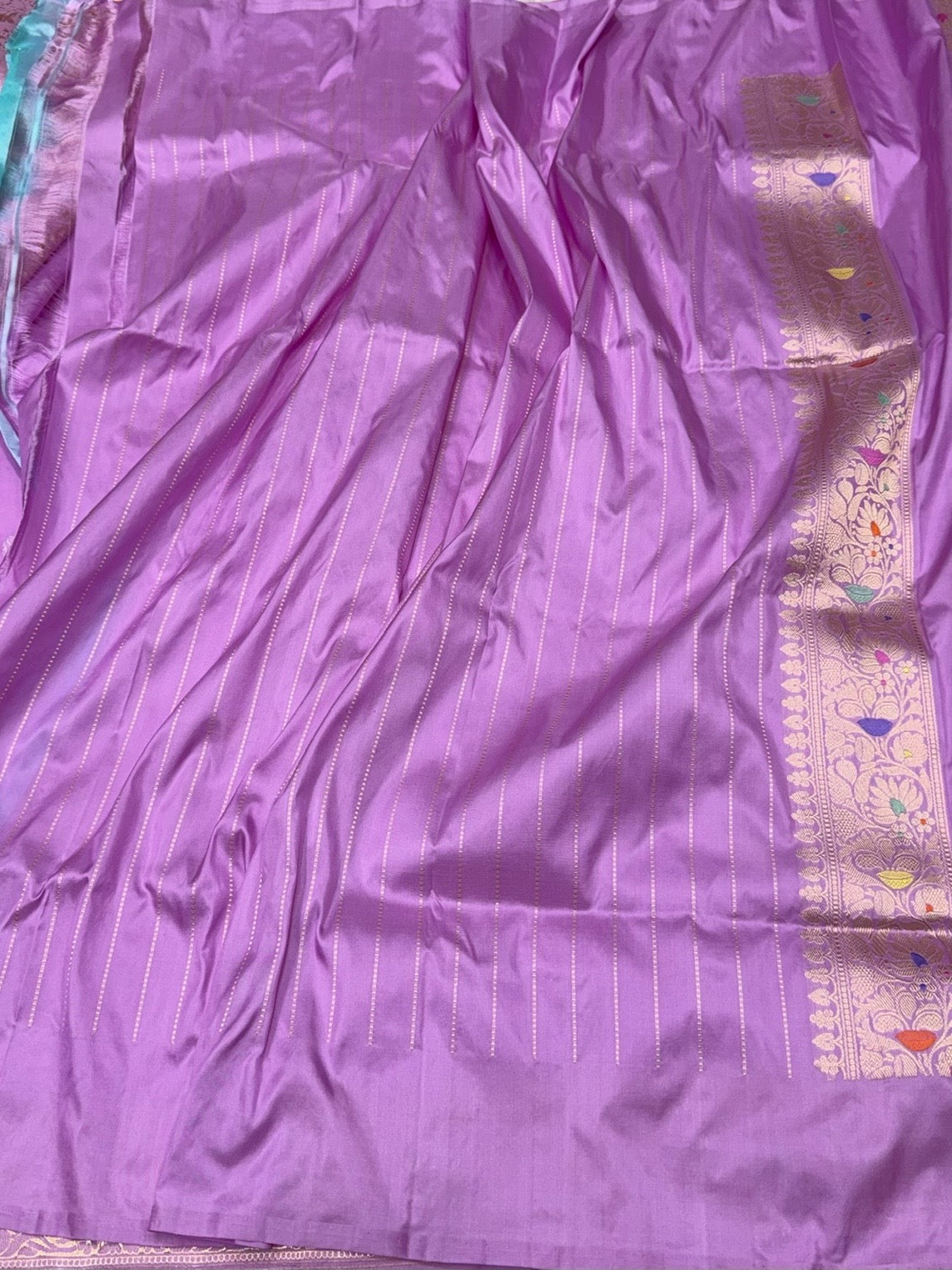 Pastel Pink Handwoven Pure Banarasi Silk Saree