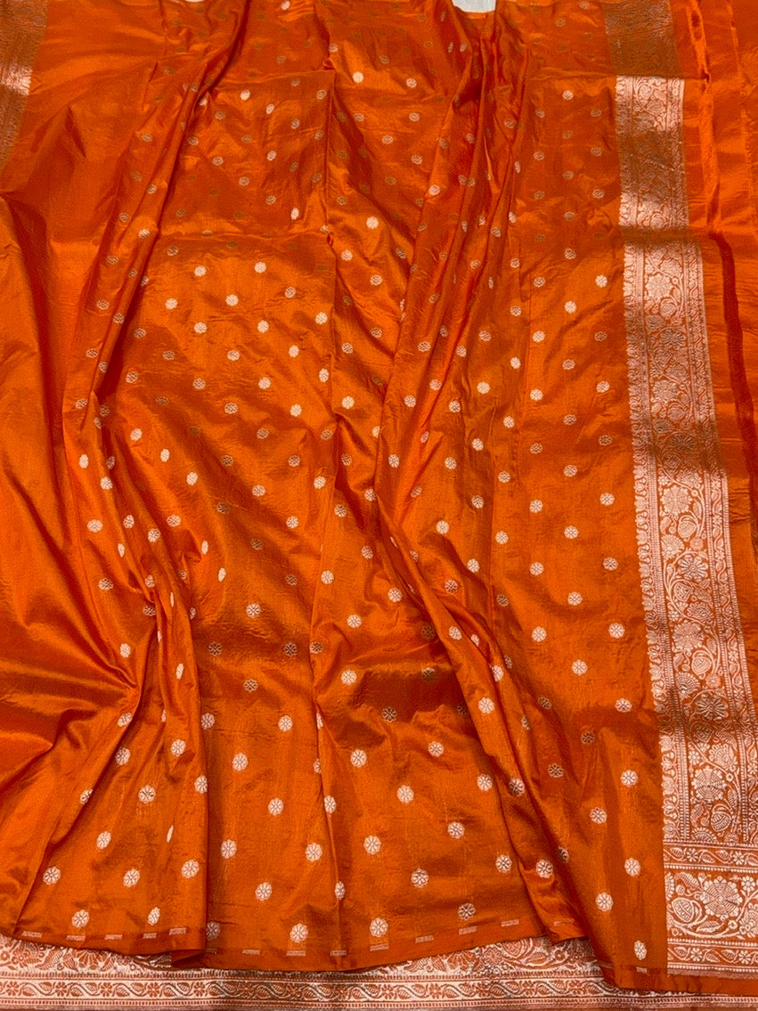 Banarasi Minakari Pure Katan Silk Saree | Pure Silk | Minakari Work | Cutwork Technique | Banarasi Katan Silk Saree