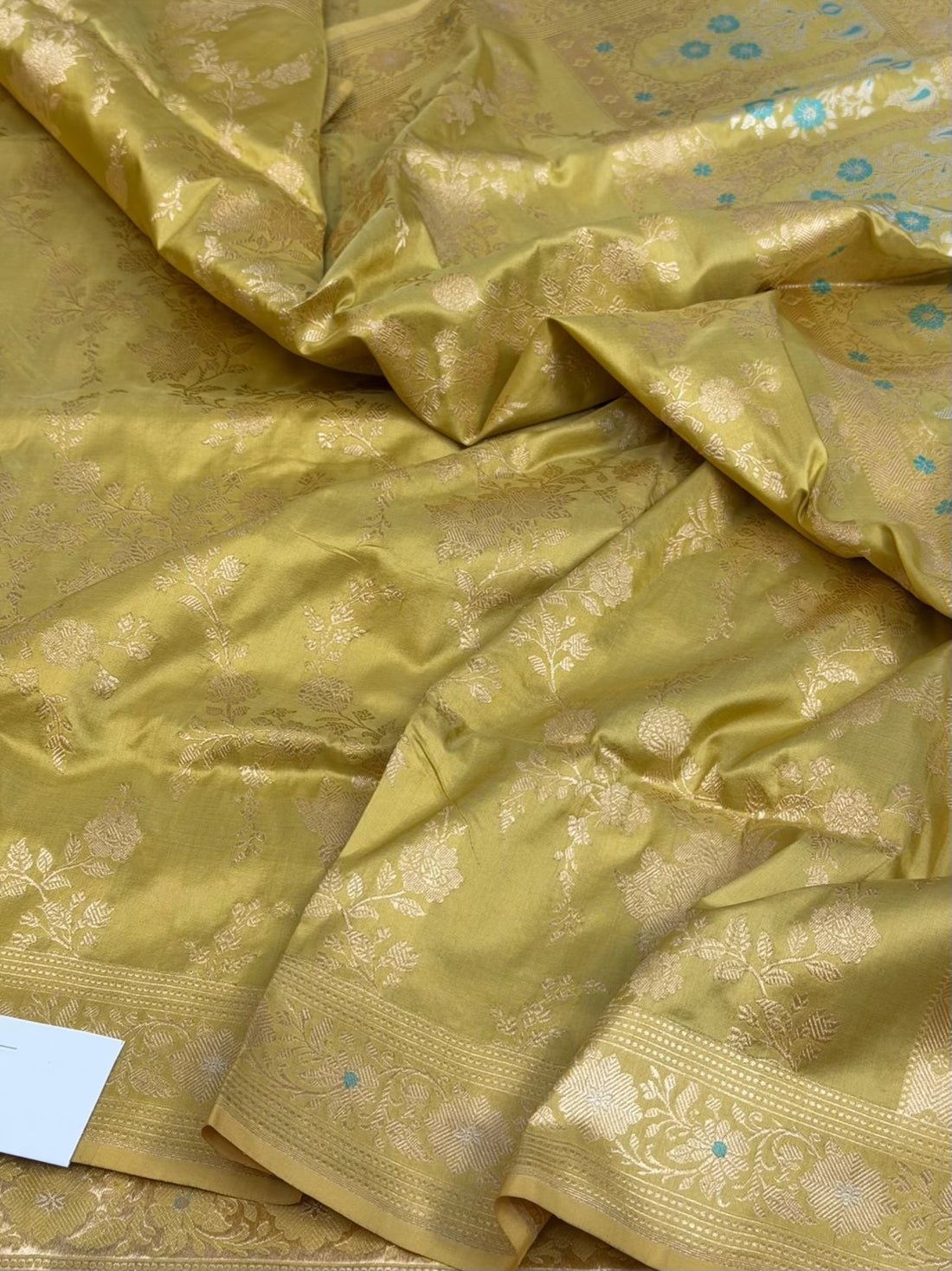Olive Green Handwoven Banarasi Pure Katan Silk Saree