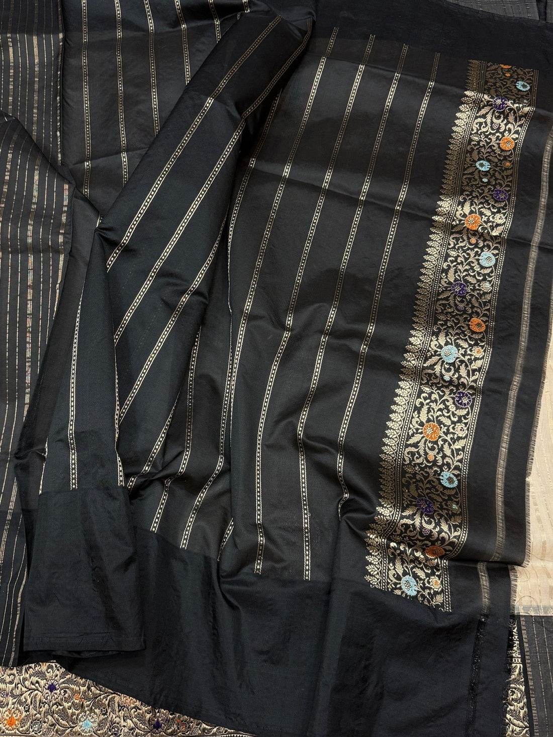 Cream Handwoven Pure Organza Silk Saree