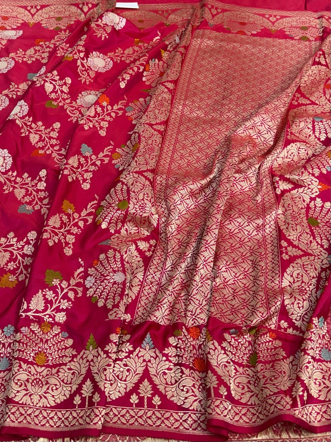 Rani Red Handwoven Pure Banarasi Silk Saree
