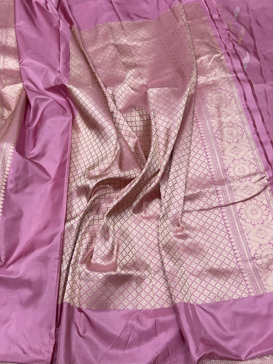 Gajiri Pink Handwoven Pure Banarasi Silk Saree