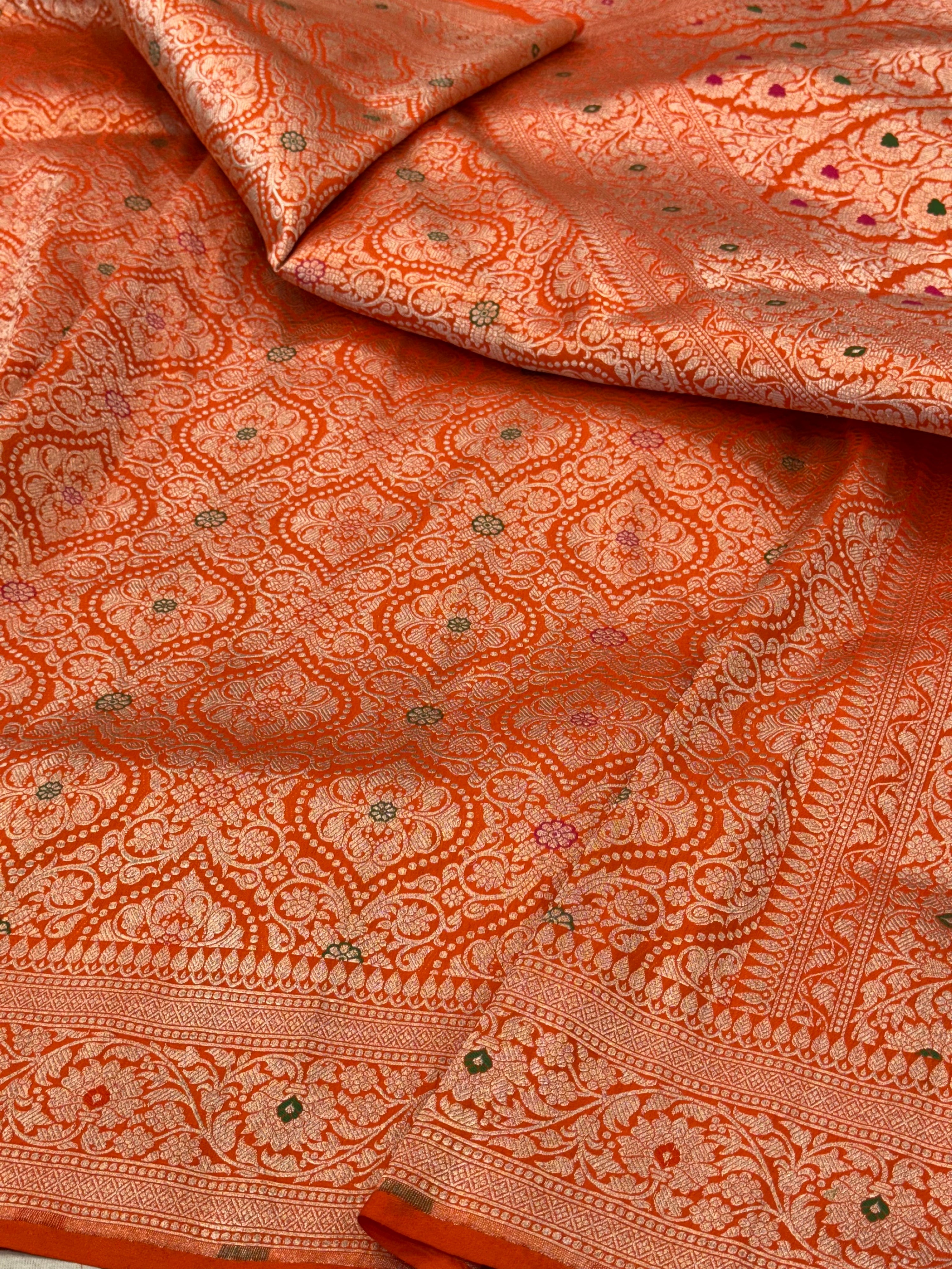 Banarasi Minakari Pure Katan Silk Brocade Saree