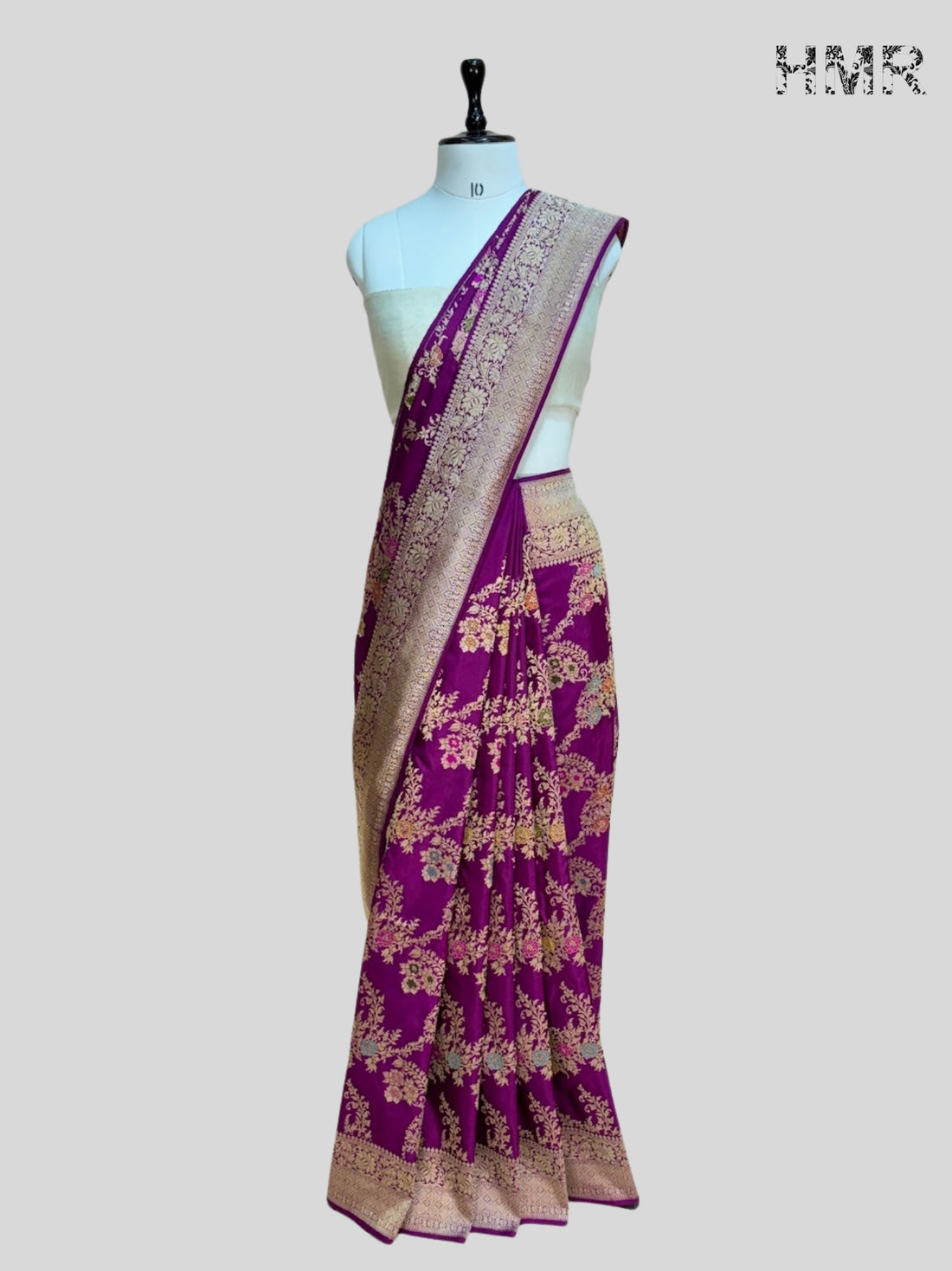 Magenta Pink Handwoven Pure Banarasi Silk Saree