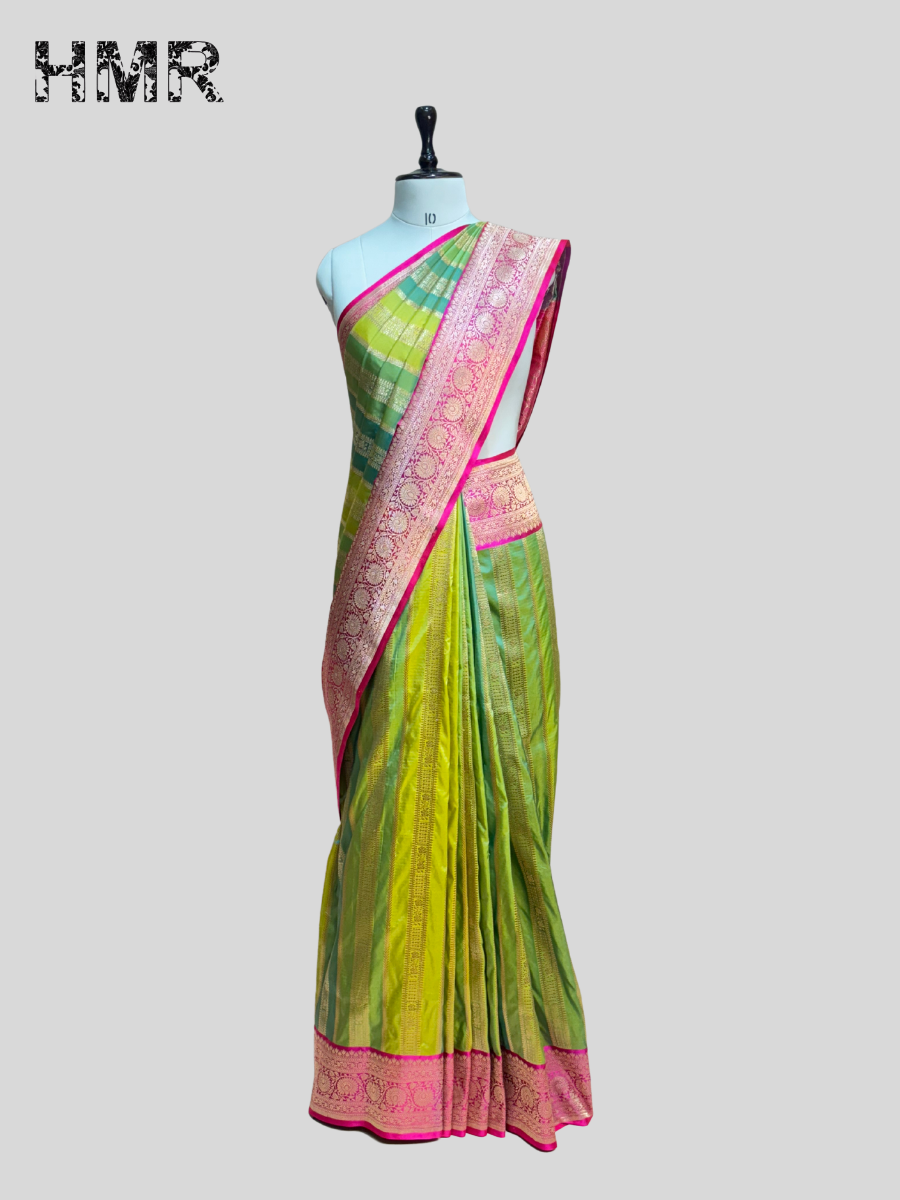 Multicolour Banarasi Pure Katan Silk Saree