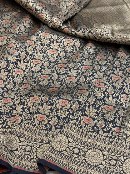 Banarasi Minakari Pure Silk Brocade Saree