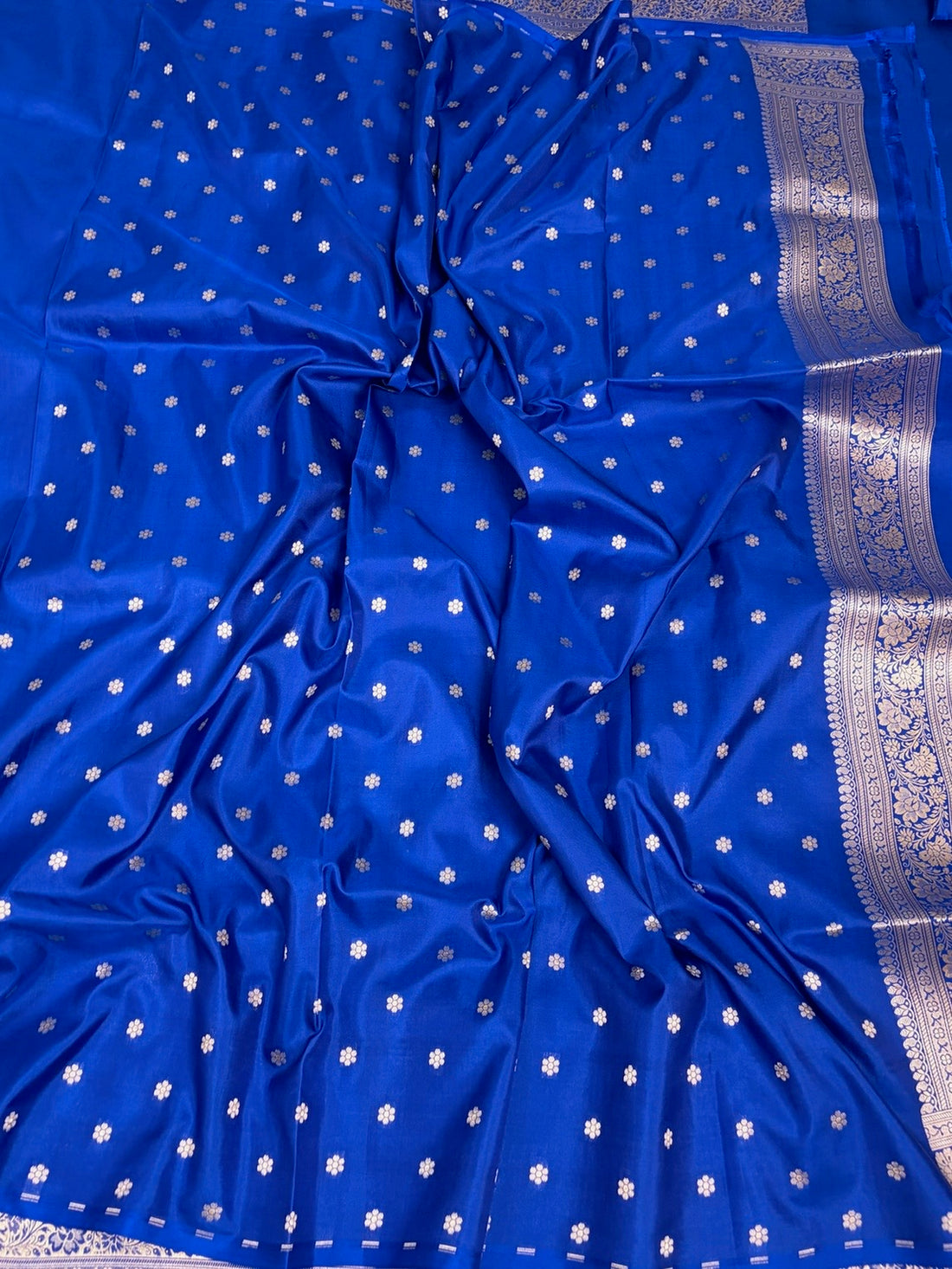Royal Blue Banarasi Pure Katan Silk Saree