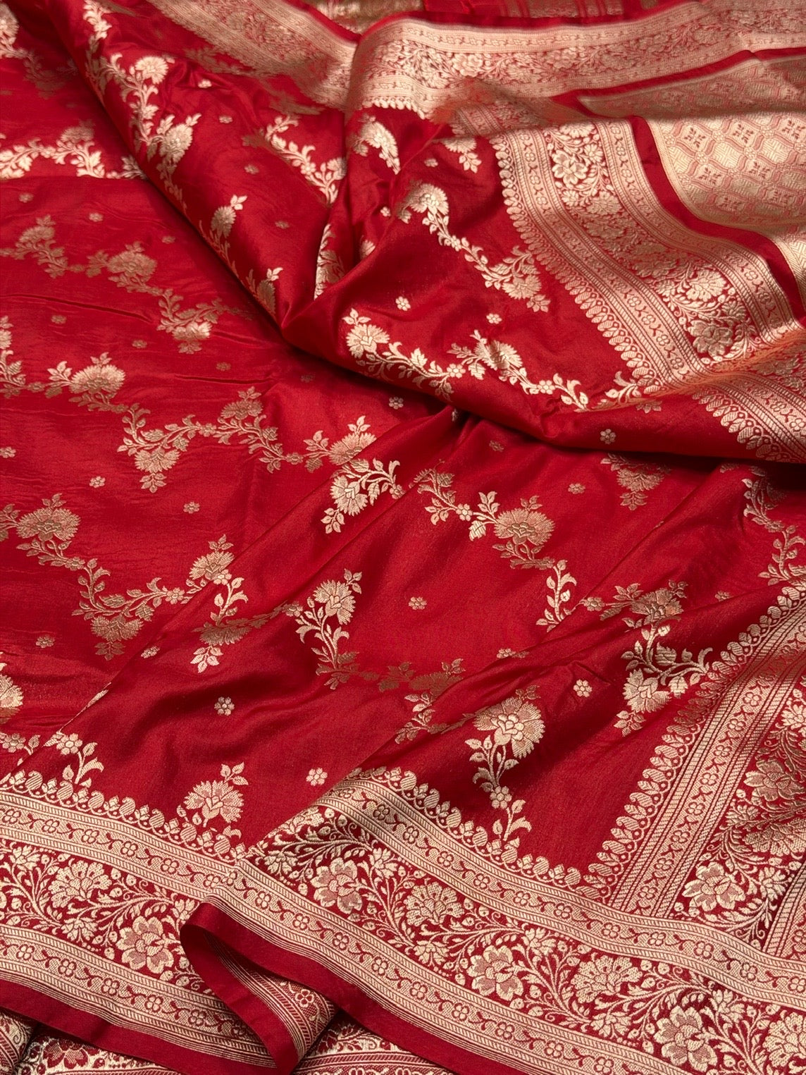 Banarasi Pure Katan Silk Saree | Pure Silk | Cutwork Technique | Banarasi Katan Silk Saree
