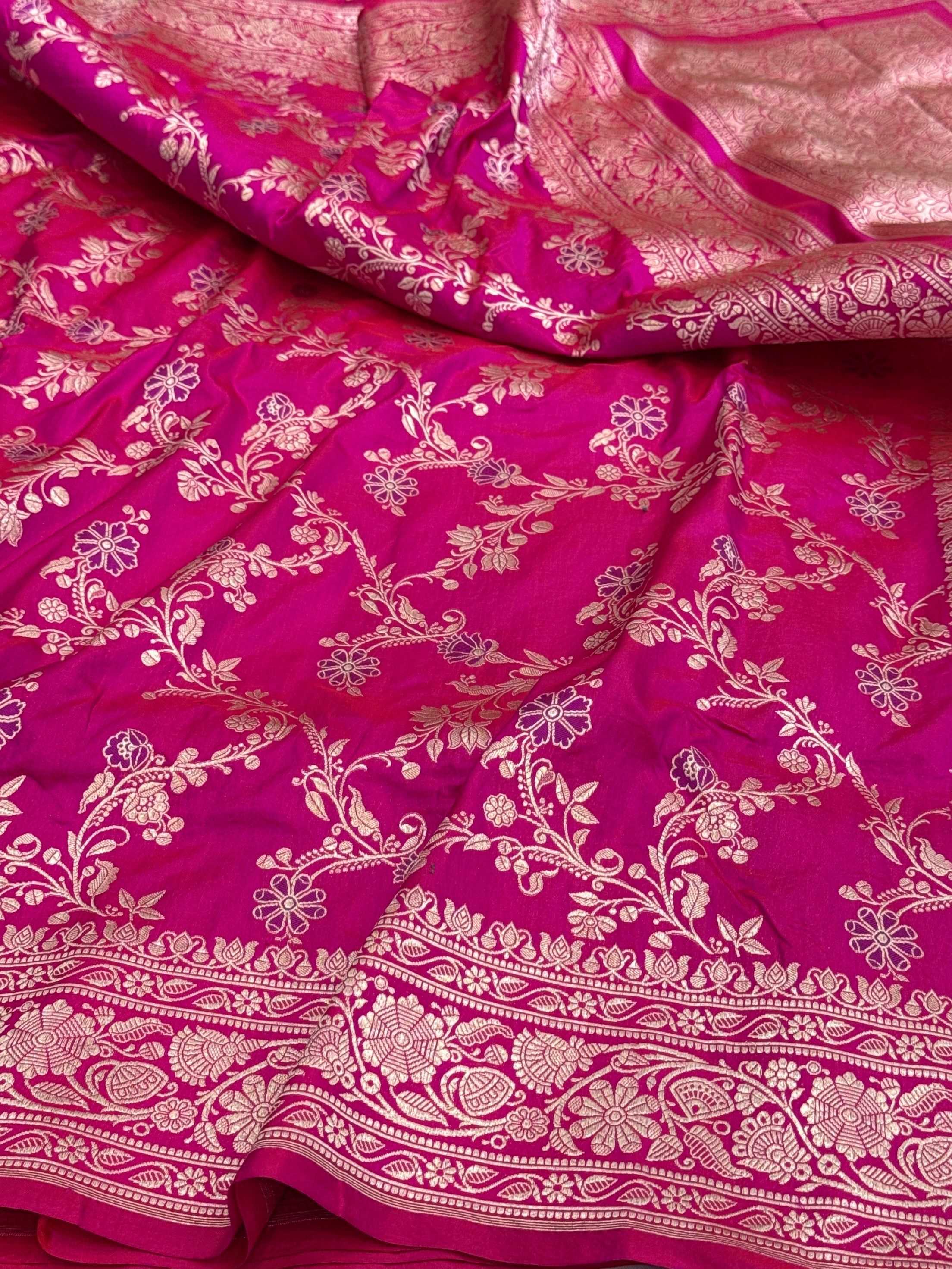 Banarasi Minakari Pure Katan Silk Saree | Pure Silk | Minakari Work | Cutwork Technique | Banarasi Katan Silk Saree
