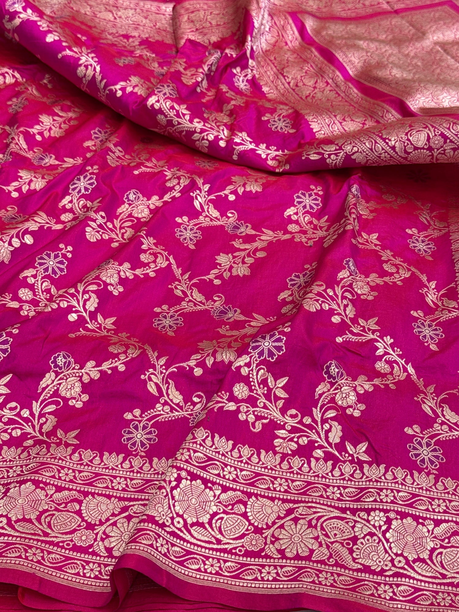 Banarasi Minakari Pure Katan Silk Saree | Pure Silk | Minakari Work | Cutwork Technique | Banarasi Katan Silk Saree