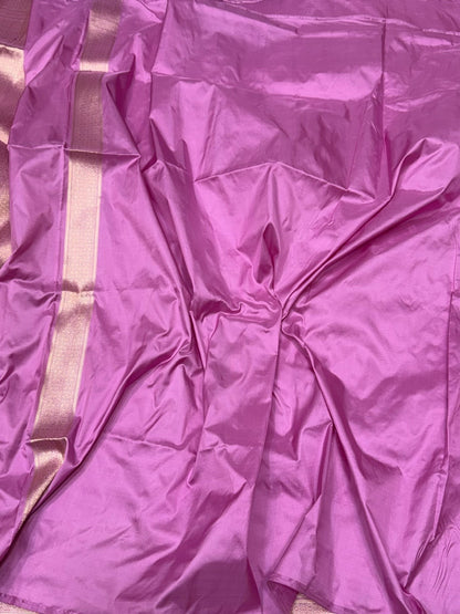 Pastel Pink Handwoven Pure Banarasi Silk Saree – Katan Silk, Kadwa Weave &amp; Traditional Craftsmanship