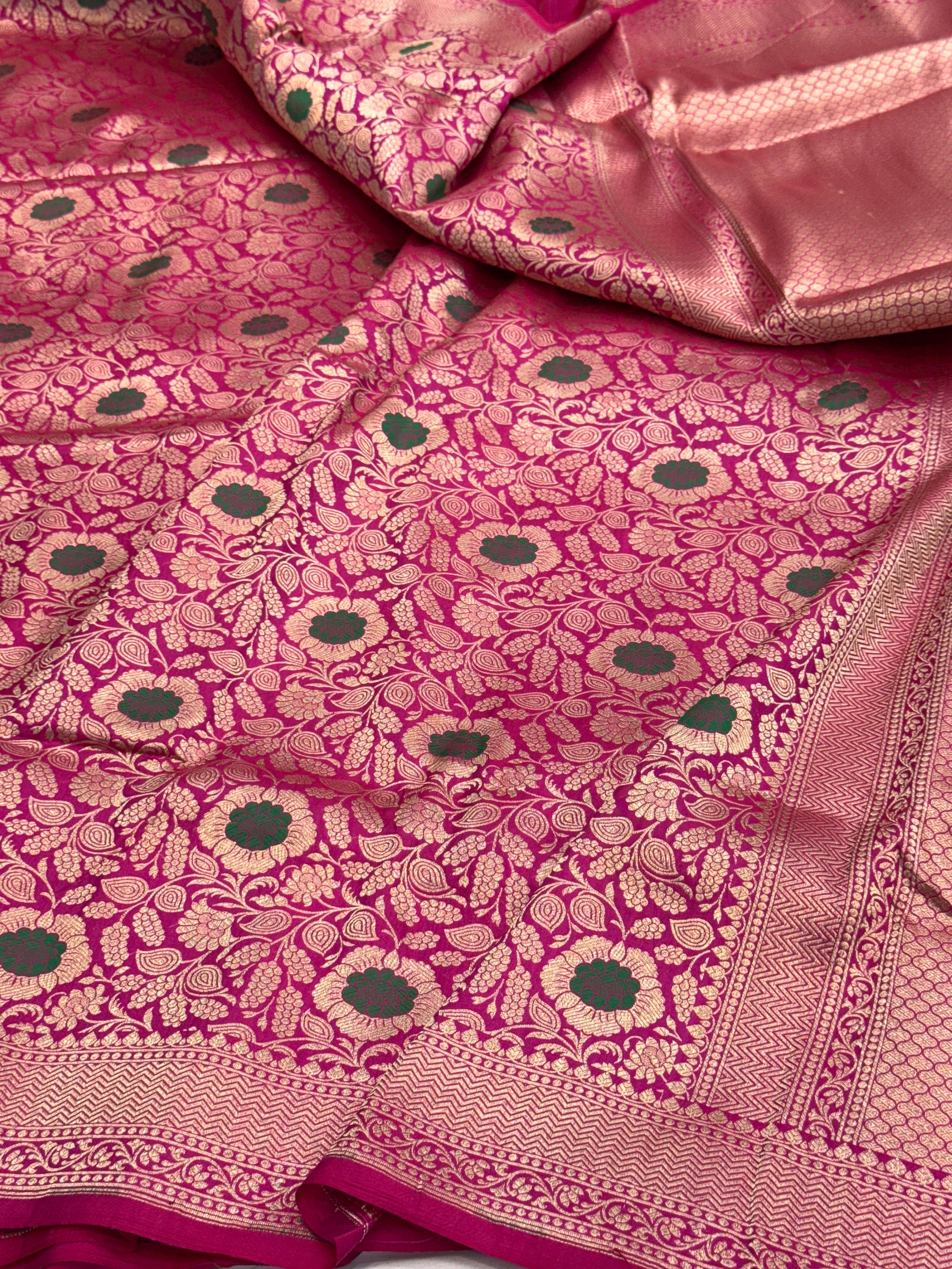 Banarasi Minakari Pure Katan Silk Brocade Saree
