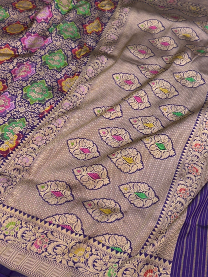 Banarasi Tilfi Minakari Pure Katan Silk Saree