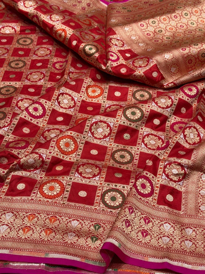 Banarasi Minakari Pure Katan Silk Saree