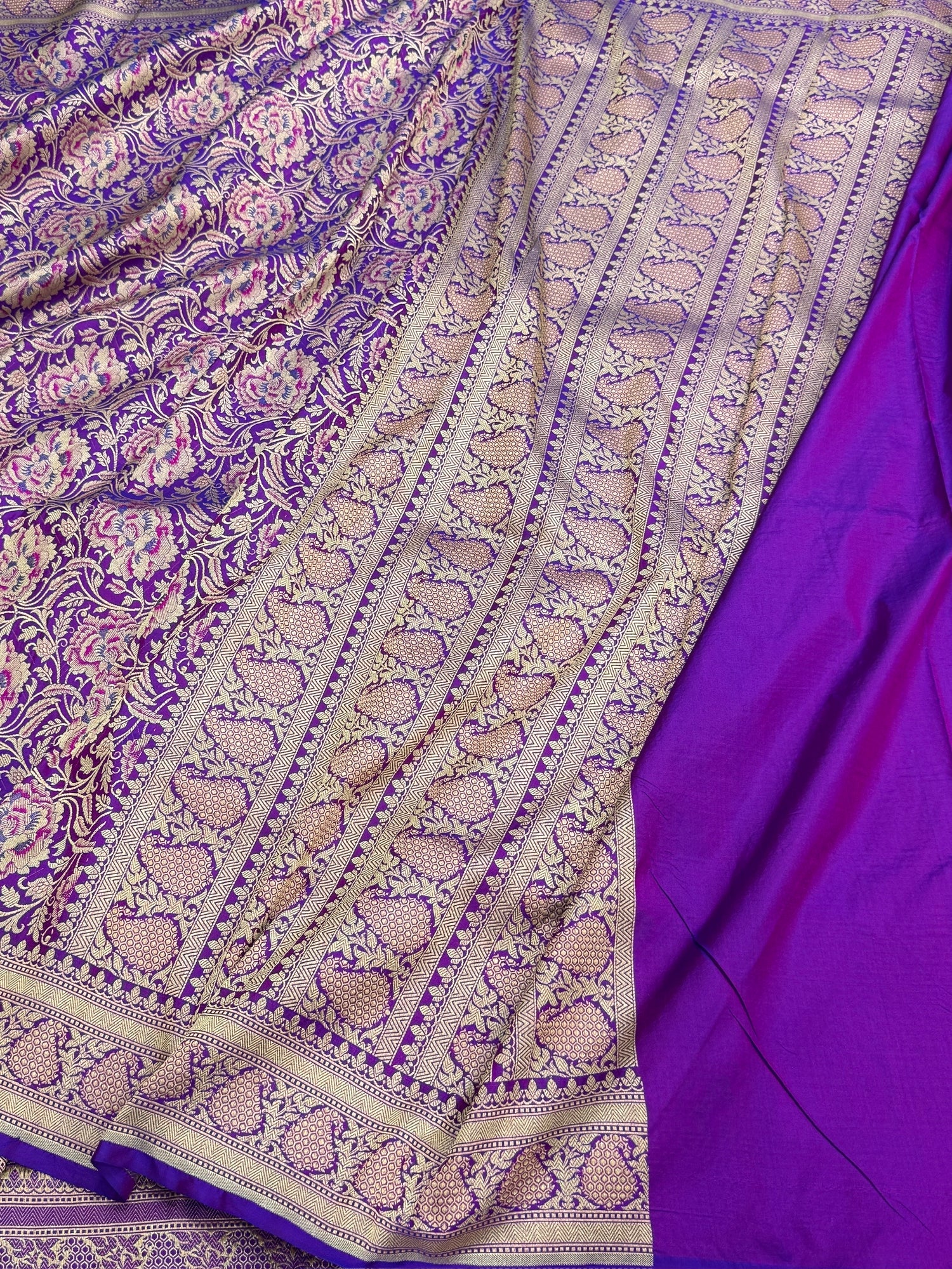 Banarasi Minakari Pure Silk Brocade Saree – Katan Silk with Intricate Minakari &amp; Rich Brocade Weave