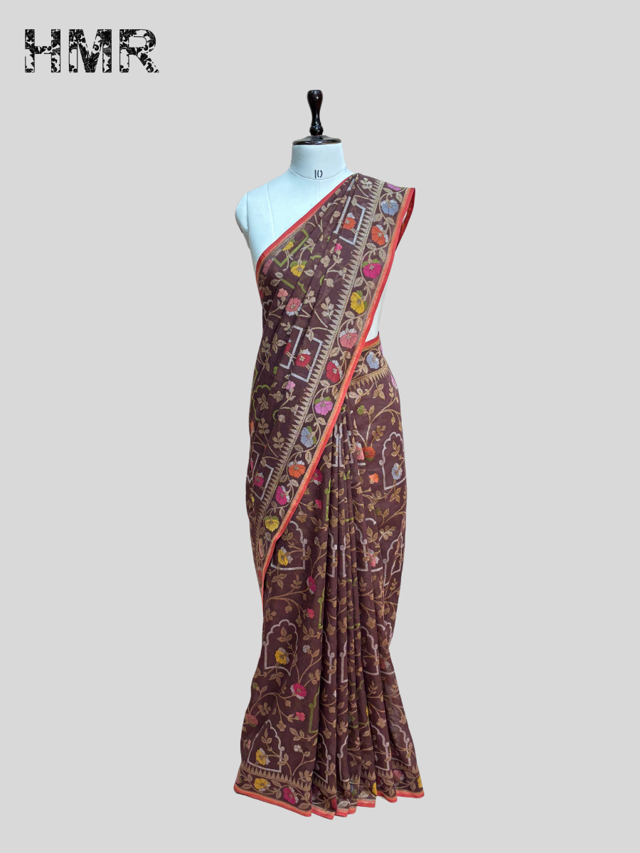 Banarasi Pure Muslin Cotton Jamdani Saree