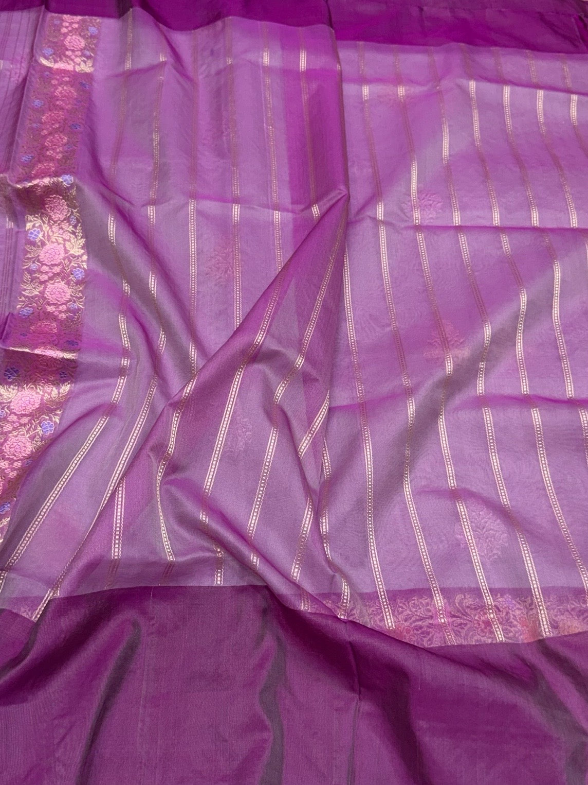 Ocean Blue Handwoven Banarasi Pure Organza Silk Saree