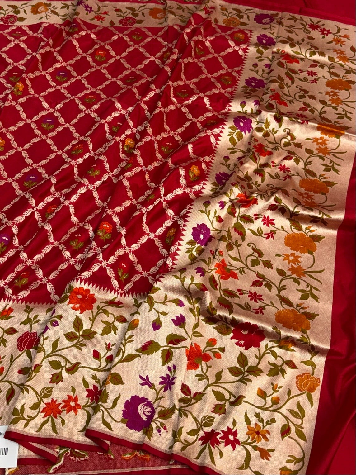 Paithni Banarasi Minakari Pure Katan Silk Saree