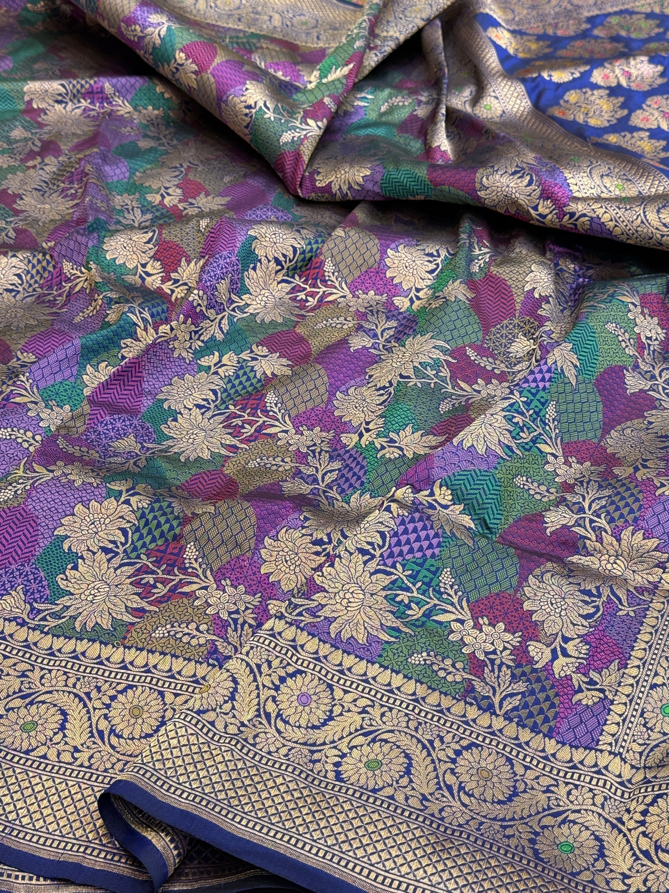 Banarasi Tilfi Minakari Pure Katan Silk Saree | Pure Silk | Minakari Work | Cutwork Technique | Banarasi Katan Silk Saree