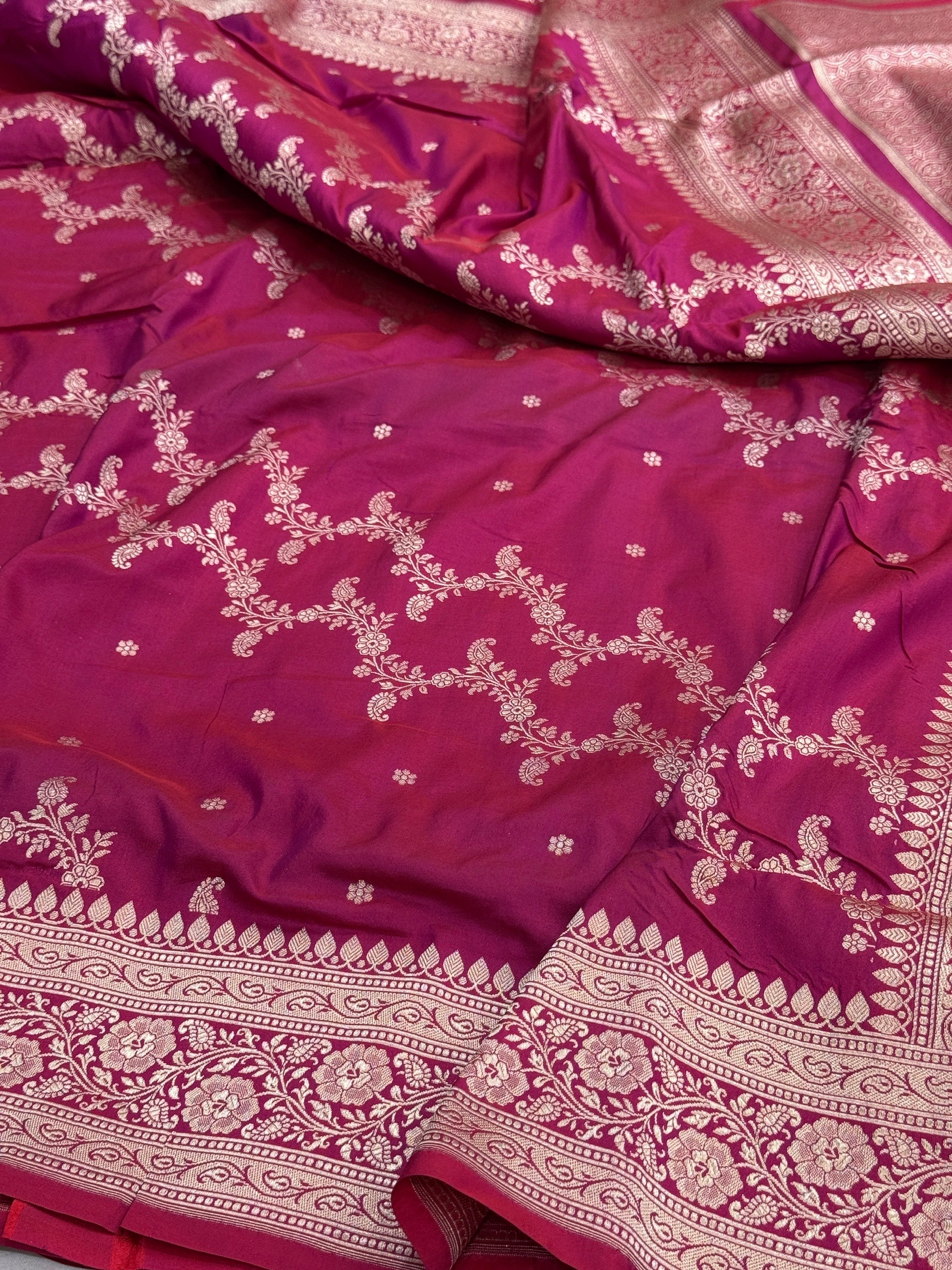 Banarasi Pure Katan Silk Saree | Pure Silk | Cutwork Technique | Banarasi Katan Silk Saree