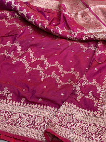 Banarasi Pure Katan Silk Saree | Pure Silk | Cutwork Technique | Banarasi Katan Silk Saree