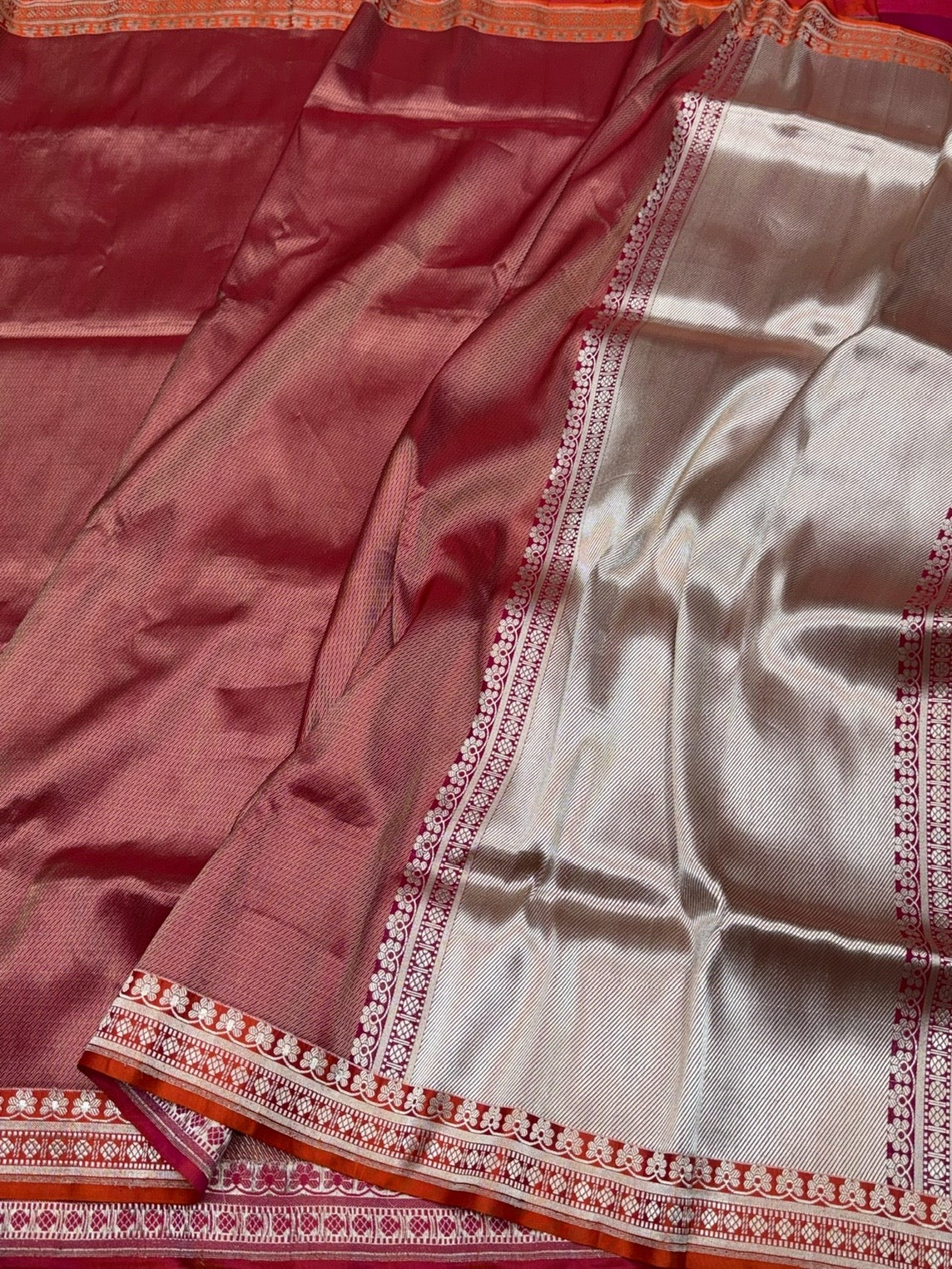 Red Handwoven Pure Banarasi Brocade Saree – Kadwa Katan Silk | Authentic Banaras Handloom