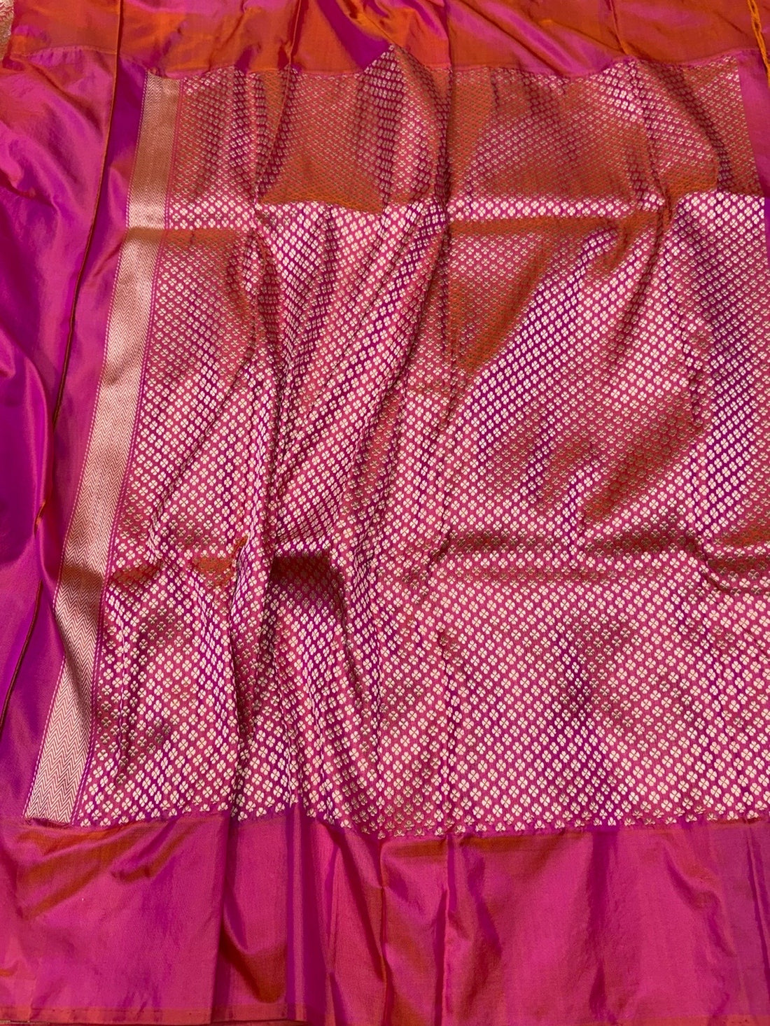 Navy Blue Handwoven Pure Banarasi Ektara Silk Saree – Kadwa Iktara Weave, Pure Mulberry Silk