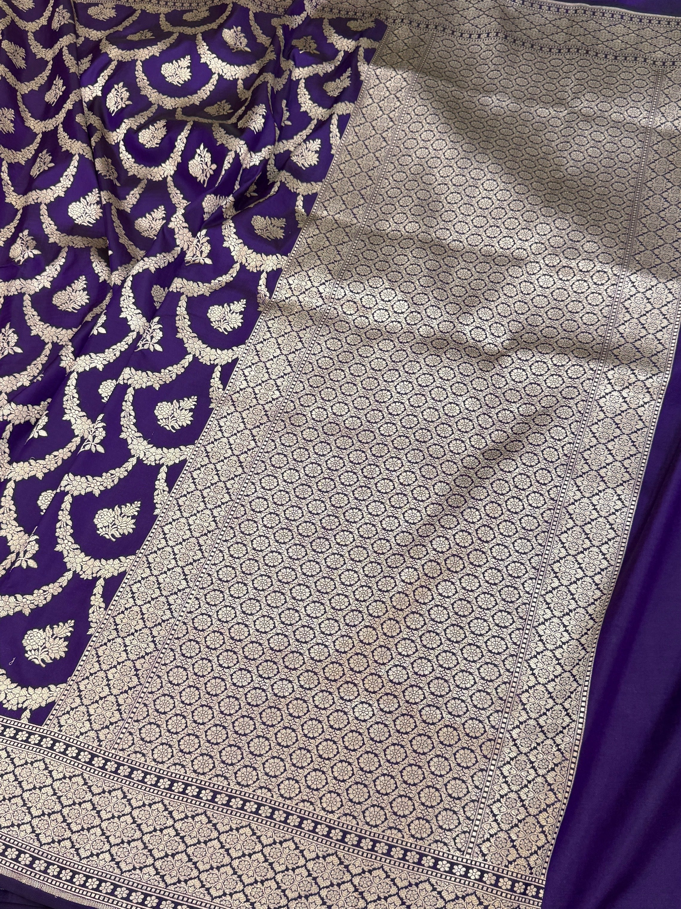 Banarasi Necklace Pure Katan Silk Saree | Pure Silk | Cutwork Technique | Banarasi Katan Silk Saree