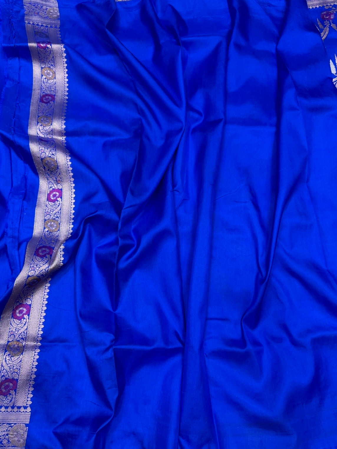 Royal Blue Banarasi Minakari Pure Katan Silk Saree | Pure Silk | Minakari Work | Cutwork Technique | Banarasi Katan Silk Saree