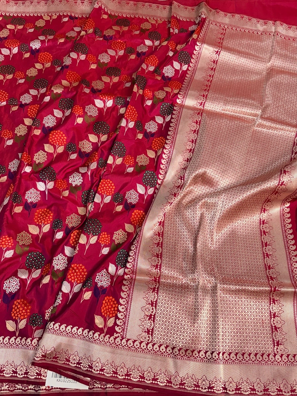 Rani Pink Handwoven Pure Banarasi Katan Silk Saree