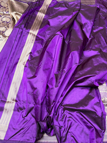 Banarasi Pure Silk Brocade Saree – Luxurious Katan Silk with Intricate Brocade Weave