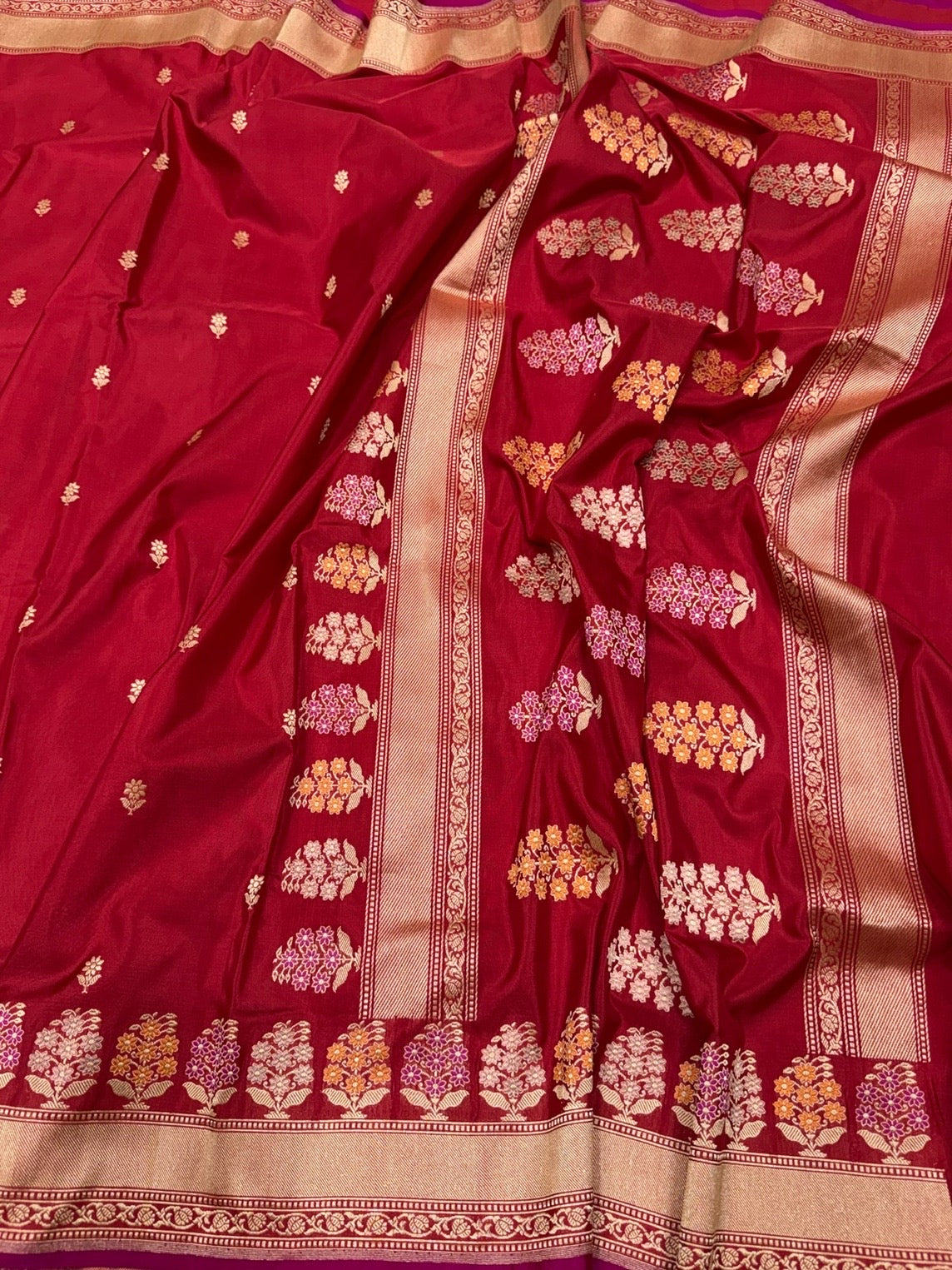 Red Handwoven Banarasi Pure Silk Saree