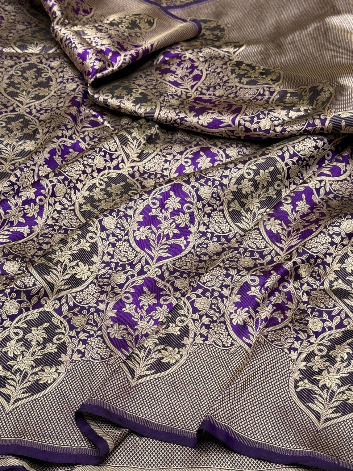 Banarasi Minakari Pure Silk Brocade Saree | 100% Pure Katan Silk Handwoven in Banaras