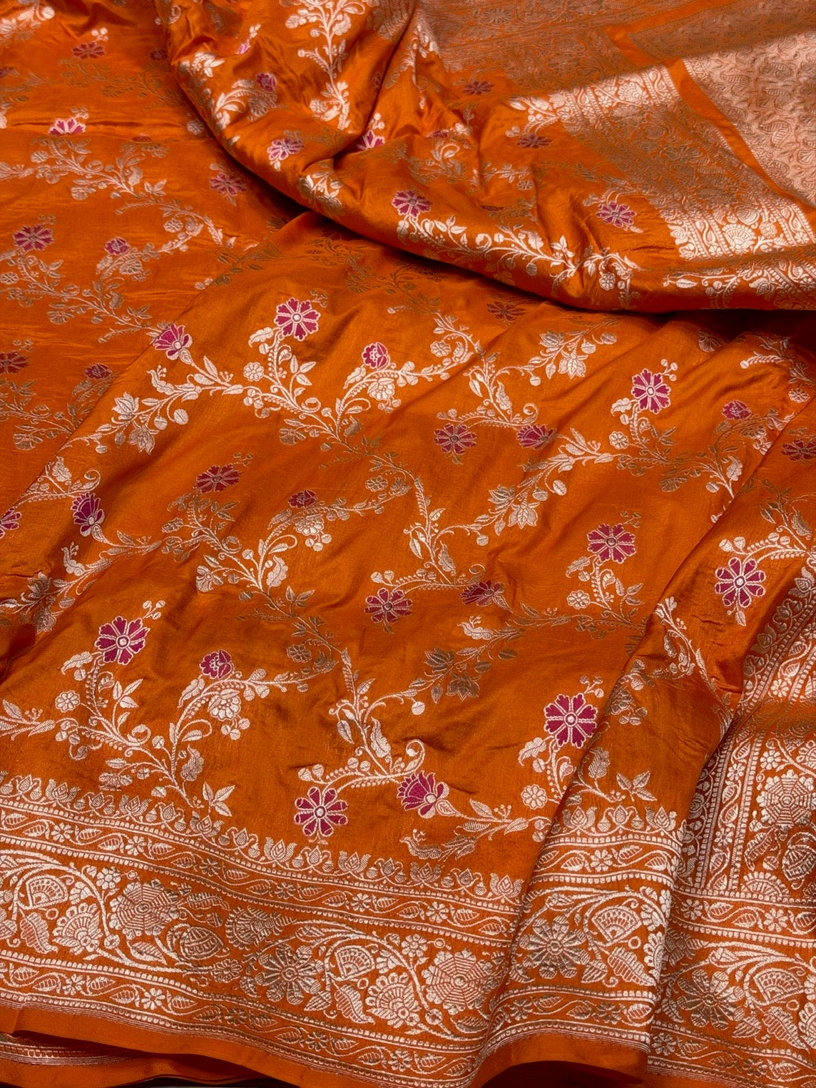 Banarasi Minakari Pure Katan Silk Saree | Pure Silk | Minakari Work | Cutwork Technique | Banarasi Katan Silk Saree
