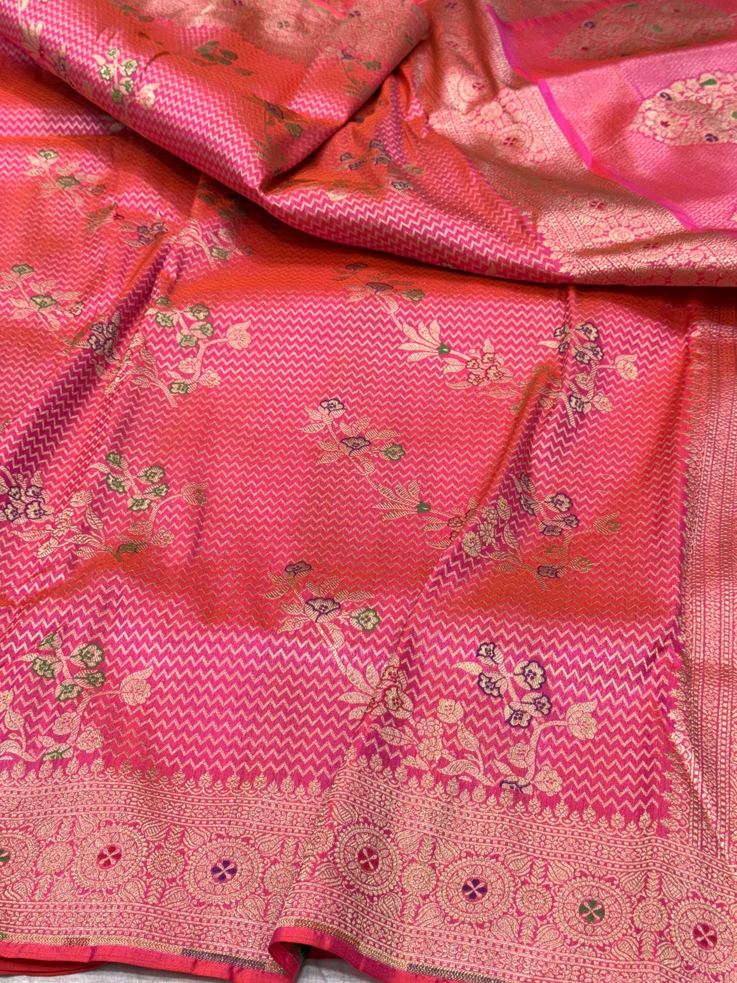 Banarasi Minakari Pure Silk Brocade Saree