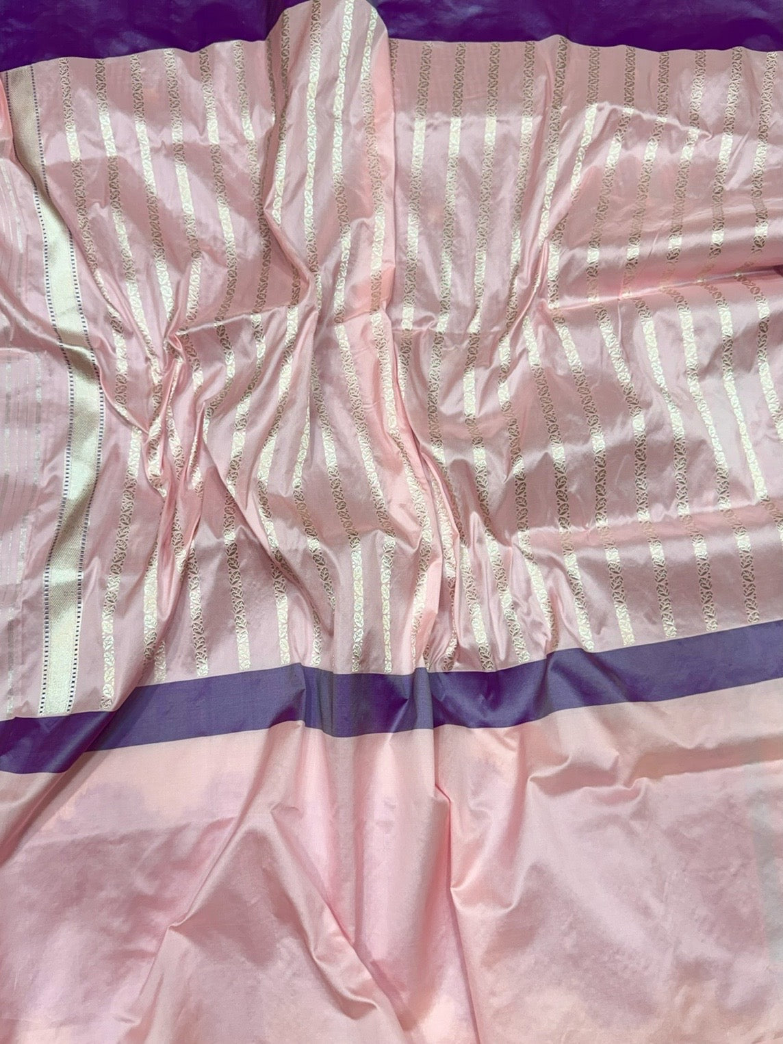 Magenta Pink Handwoven Pure Banarasi Silk Saree