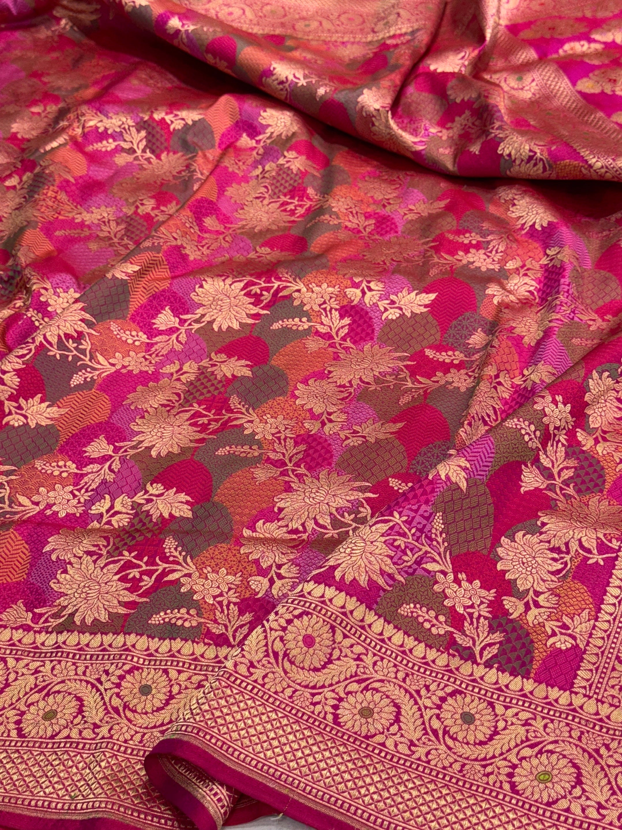 Banarasi Tilfi Minakari Pure Katan Silk Saree | Pure Silk | Minakari Work | Cutwork Technique | Banarasi Katan Silk Saree